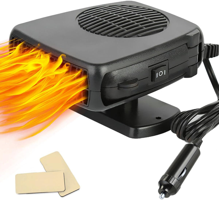 12V Car Heater 150W Portable Auto Heater Anti-Fog Winter Car Defroster Kit That Plug into Cigarette Lighter, 2 in 1 Heating/Cooling Function Heater Fan for Small Vehicles