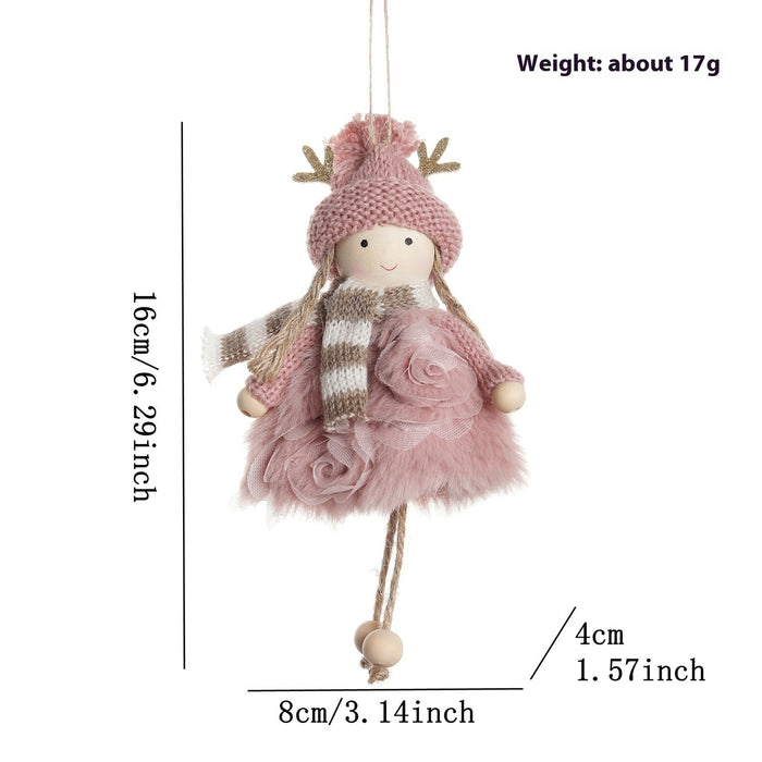 Christmas Decorations Ins Cute Wind Antlers Angel Girls' Doll Doll