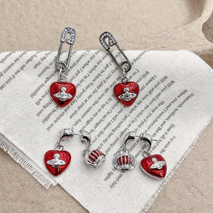 Saturn earrings paper clips