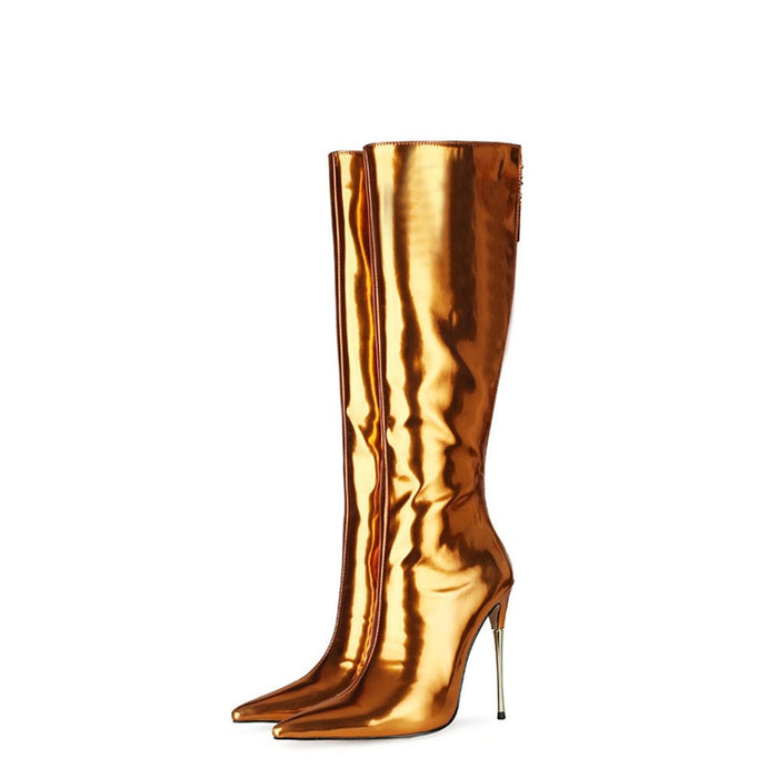 Classics Women High Heel Boots Patent Leather