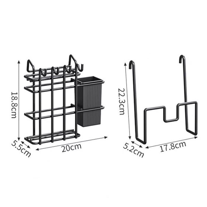 Dishes Storage Rack Stainless Steel Dish Rack Stainless Steel Kitchen Dish Rack with Utensil Storage Hook Waterproof for Bowls