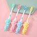 SMGSLIB 4Pcs Children'S Soft Toothbrush Cute Bear and Rabbit Brush Dental Care Baby Toothbrushes with Suction Cup Oral Items