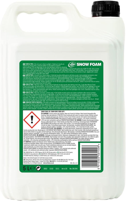 Cherry Snow Foam 53111 - Thick, Rich Car Shampoo & Wash Removes Road Film, Grease, Oil & Dirt – Streak Free Formula Safe for All Paint, Tires, Wheels & Trim - 5L, Pack of 1
