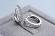 High-Quality 925 Sterling Silver Earrings Luxury 10Mm Circle Zircon Hoop Earring for Grils Woman Wedding Party Jewelry Gifts