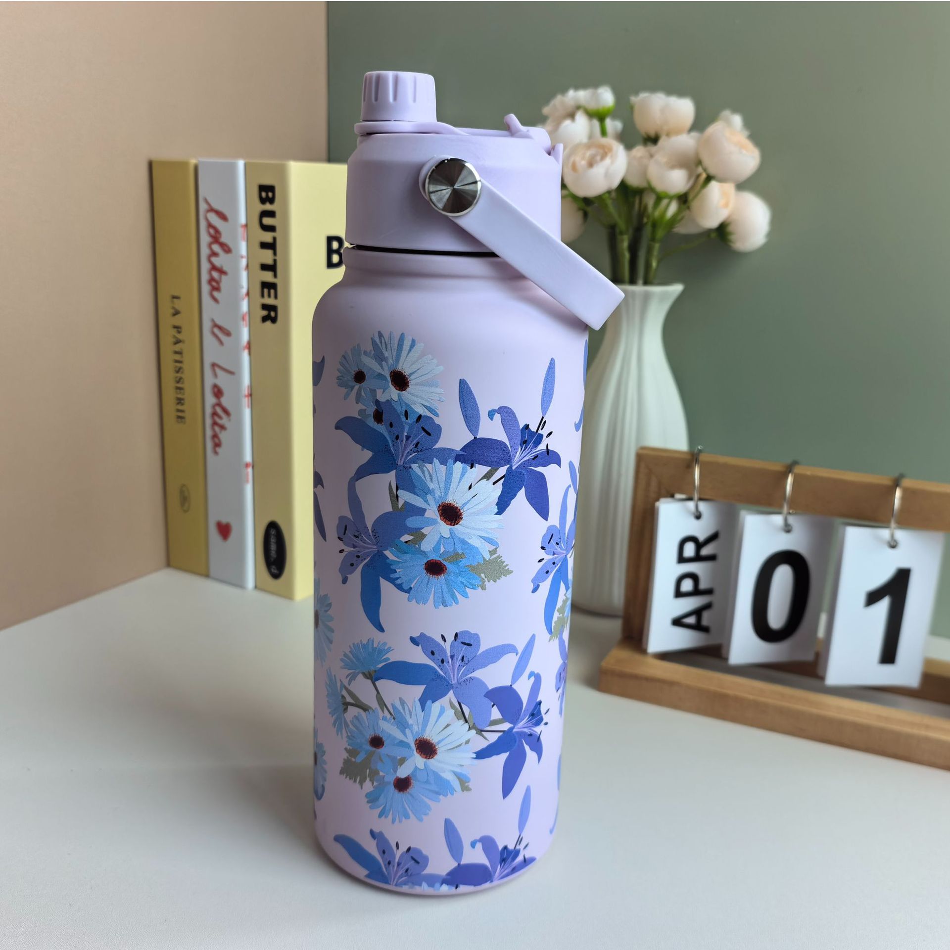New Large-capacity Thickened 304 Stainless Steel Water Bottle For Home Use