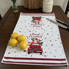 5PCS Christmas Tea Towels,Christmas Tea Towels for Kitchen, Winter Absorbent Dish Towel Housewarming Animal Decorative Hand Towel for Dining Home, Kitchen Decor (30 * 36Cm)