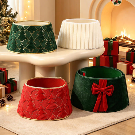 Christmas Tree Base Cover Tree Skirt Three-Dimensional Santa Claus Collar Creative Fence For Holiday Decorations