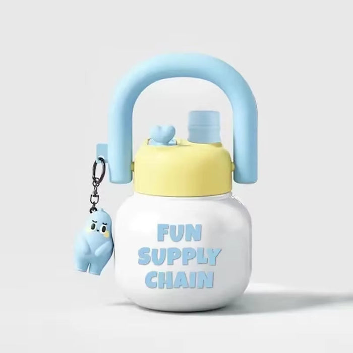 High Temperature Resistance Space Straw Water Bottle Large Capacity Ton Ton Cup Portable High Appearance Big Belly Drinking Cup