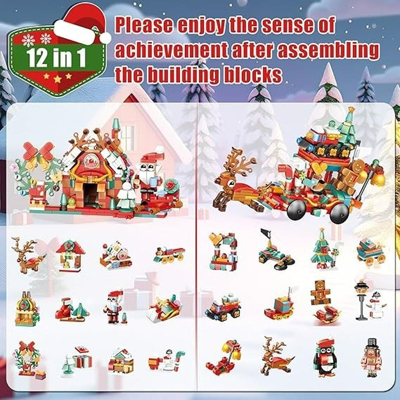 XMAS Advent Calendar Building Blocks Toy Mini Builds