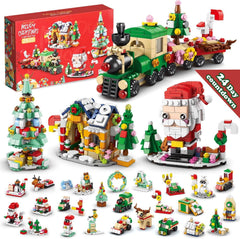 24 Days Countdown Christmas Advent Calendar Kids Building Blocks Toys Gift Boxes