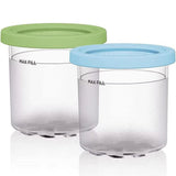 2/4Pcs Ice Cream Pints Cups for NINJA- CREAMI Nc300S Series Ice Cream Maker Replacements Storage Jar with Sealing Lids