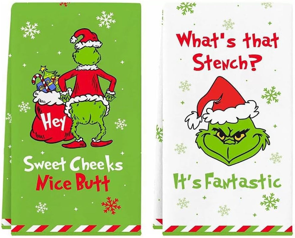 Christmas Hand Towels Decorations, Decorative Christmas Kitchen Towels Dish Towels Decorations, Drying Towels Set Gift for Bathroom