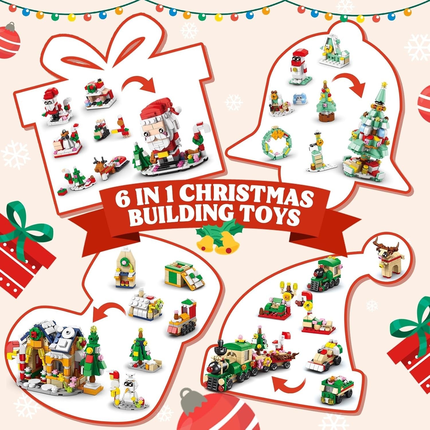 2026 Christmas Advent Calendar 24 Days Countdown Building Blocks Toy Kids Gift