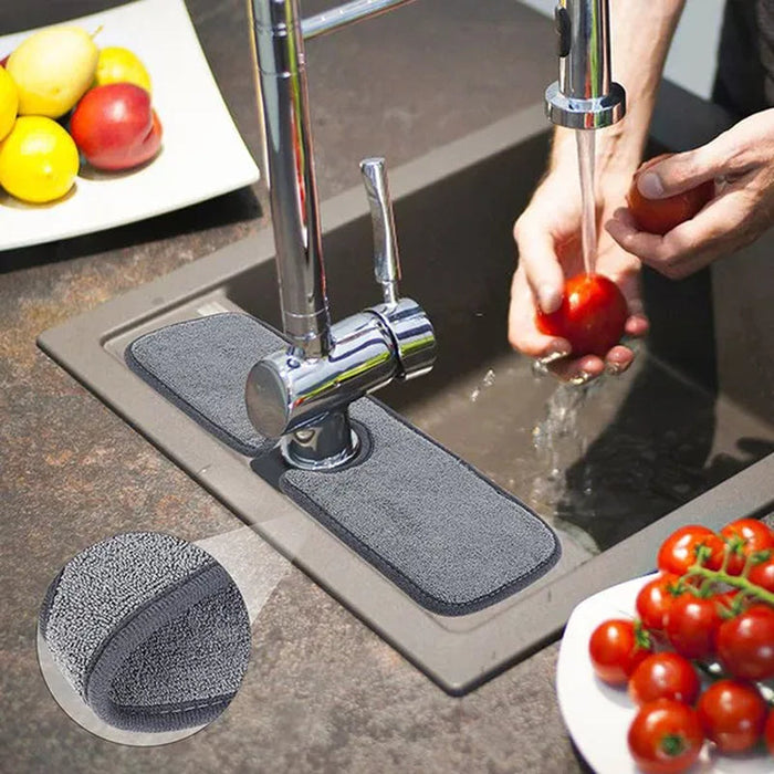 Kitchen Sink Splash Mat Faucet Splash Catcher Countertop Absorbent Mat for Kitchen Bathroom Drying