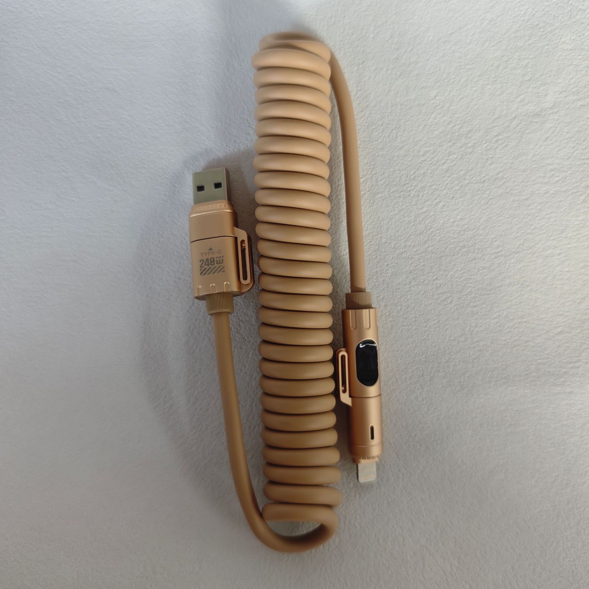 Digital Display Spring 4-in-1 CarPlay In-Car 2m Data Cable