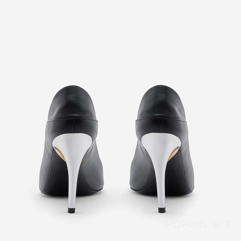 Round head fish mouth shaped heel summer high heels