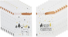 50 PCS Small Christmas Bags with Drawstring, Reusable Xmas Drawstring Gift Packaging Bags for Sweets, Cookies, and Treats, for Christmas, Parties, and Gift Wrapping Biscuits and Chocolates