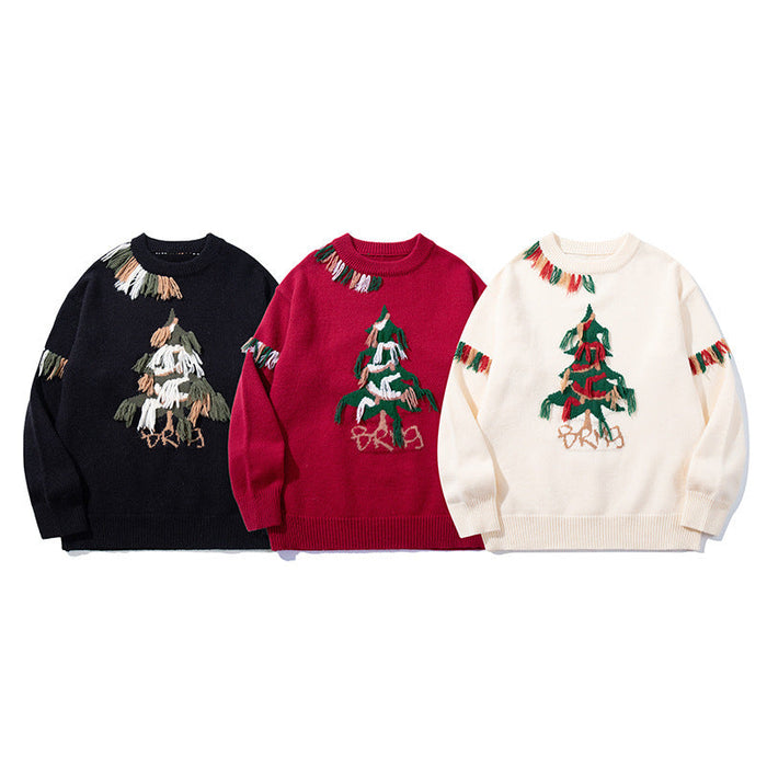 Autumn Couple Advanced Versatile Round Neck Long Sleeve Knitted Sweater