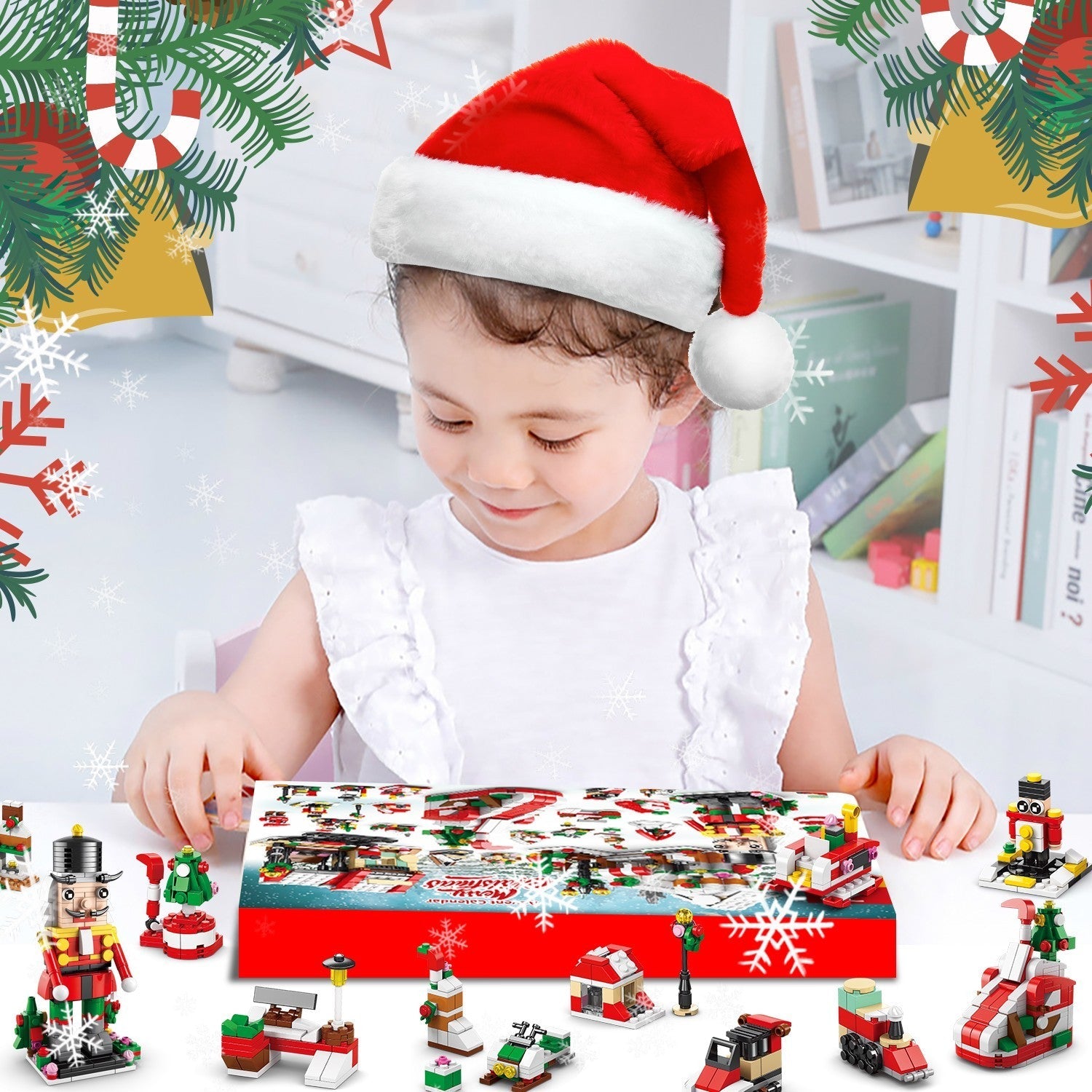 2026 Christmas Advent Calendar 24 Days Countdown Building Blocks Toy Kids Gift