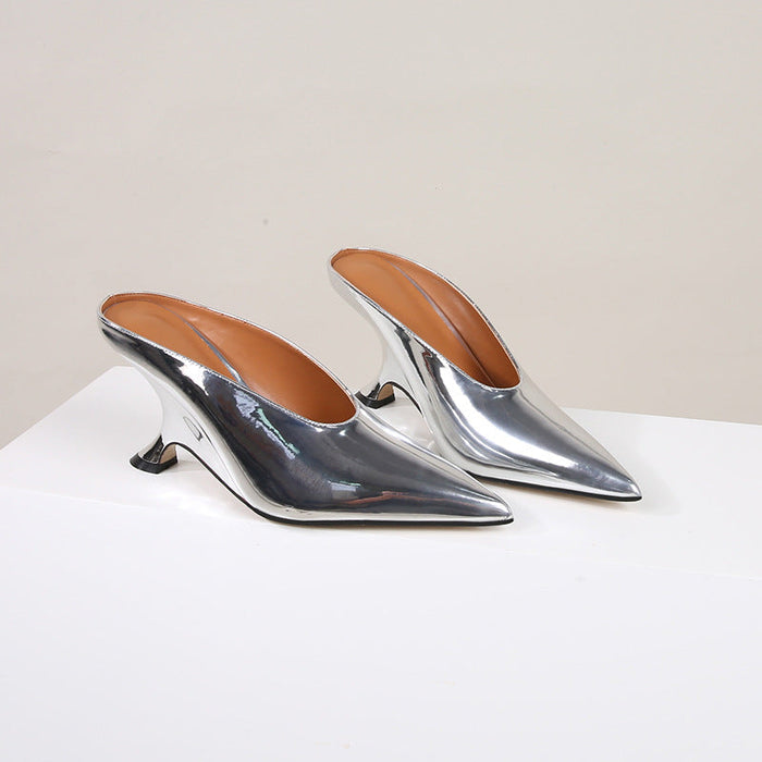 Glossy patent leather cross-border women's shoes