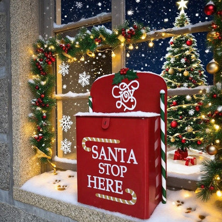 Christmas Decorative Wall Mounted Mailbox