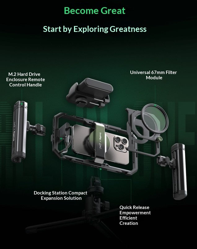 Universal Rabbit Cage Live Streaming Pro Expansion Kit For Mobile Phones