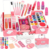 45-Piece Kids Cosmetic Set for Girls, Washable Realistic Makeup Kit