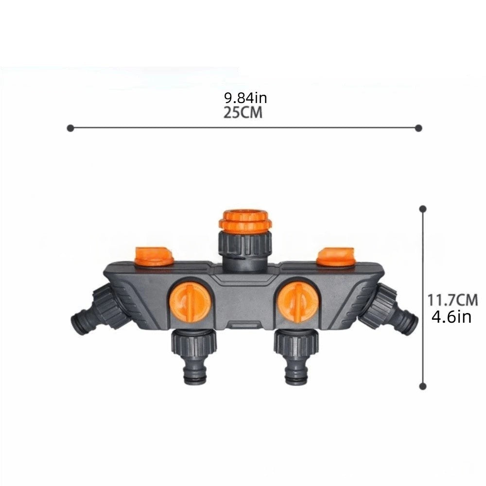 Garden Watering Faucet Four-Way Hose Splitter