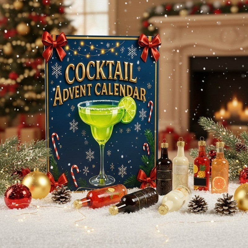 2026 Cocktail Advent Calendar, 24 Days Christmas Countdown Calendar with 24 Mini