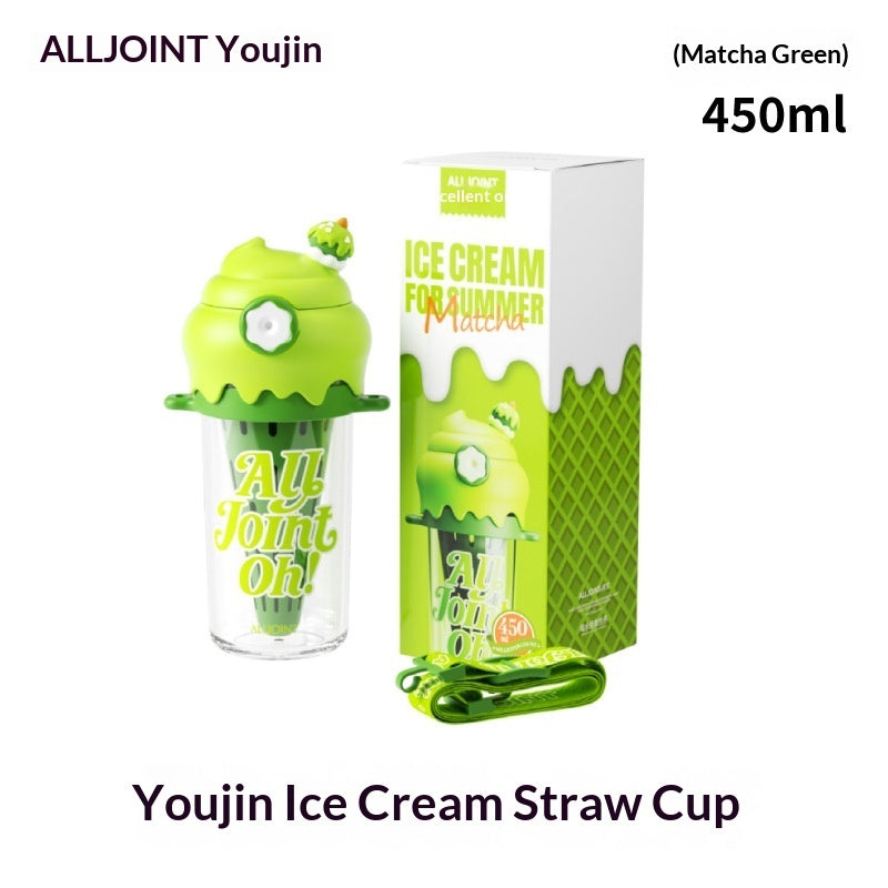 Youjin Ice Cream Cup Large-Capacity Water Bottle For School Portable