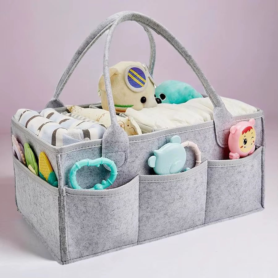 1Pc Diaper Organizer-Baby Felt Diaper Bag-Foldable Mommy Bag-Mother & Baby Storage Bag-Neutral Baby Products for Newborns