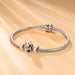 Charm Stoppers with 925 Sterling Silver Rubber Stoppers Bead for DIY Bracelets Clip Spacer Charm Gifts for Women Wifes