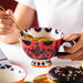 420Ml Ceramic Cup Cups Hand Painted Floral Pattern Retro Creative Coffee Mugs for Latte Water Restaurant Office Family Friend