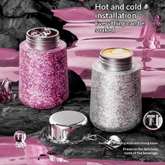 Portable Hammered-Texture 99 Pure Titanium Insulated Water Bottle
