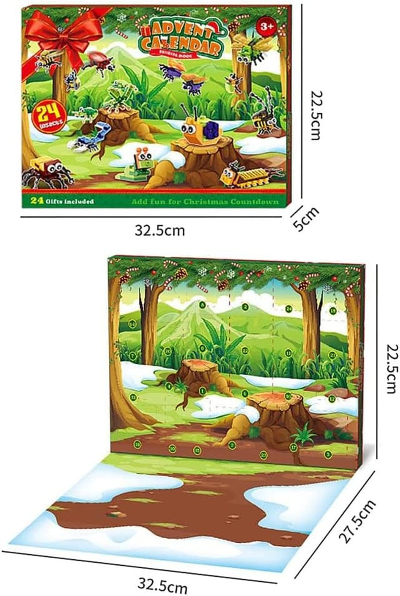 2026 Christmas Advent Calendar 24 Days Countdown Building Blocks Toy Kids Gift