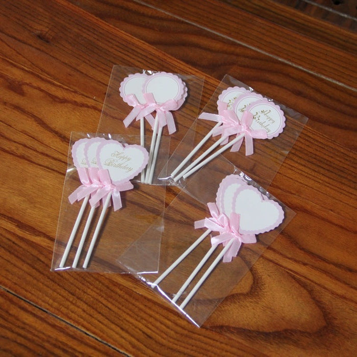Birthday Cake Decoration Blank Writable Bowknot Flower