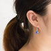 Dark Blue Crystal Drop Earrings Created with Zircondia® Crystals