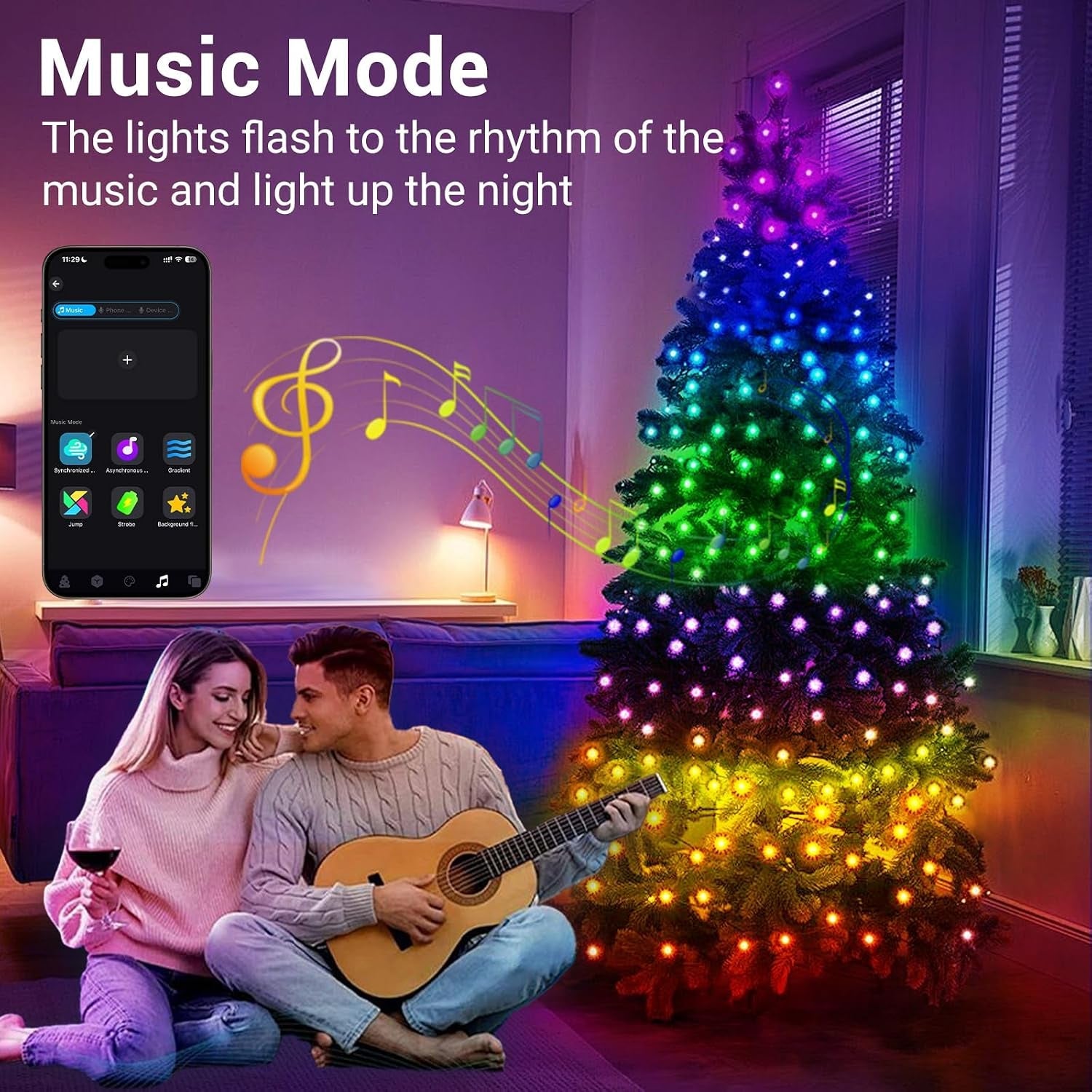 30M 300Leds Christmas String LED Lights,Rgb App Control Smart Light