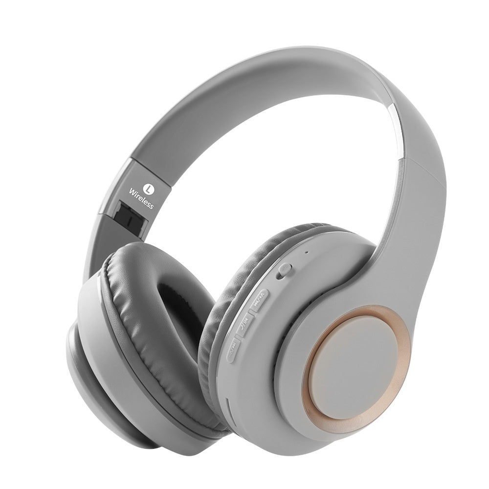 Foldable Bluetooth Headset With Large Earcups Card Slot And Long Battery Life
