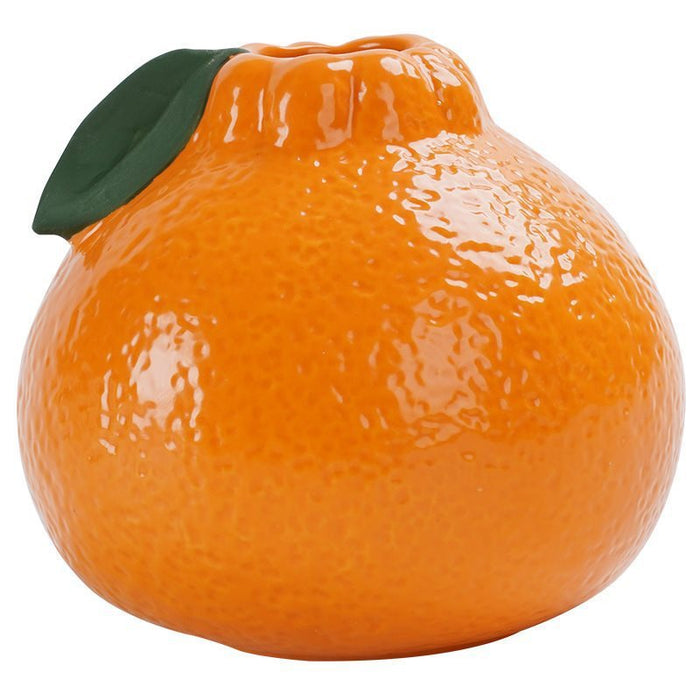 Orange Ceramic Small Vase Ornaments Living Room Flower Arrangement Hydroponic Plant Flowers Green Radish
