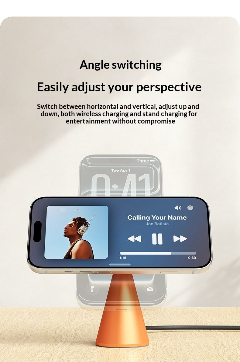 Wireless Charging Magnetic Holder Aluminum Alloy Fast Charging