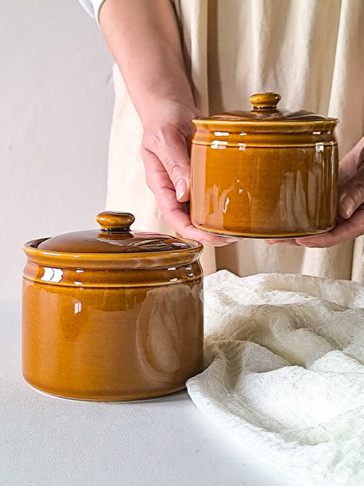 Retro Domestic Ceramic Seasoning Jar Kitchen