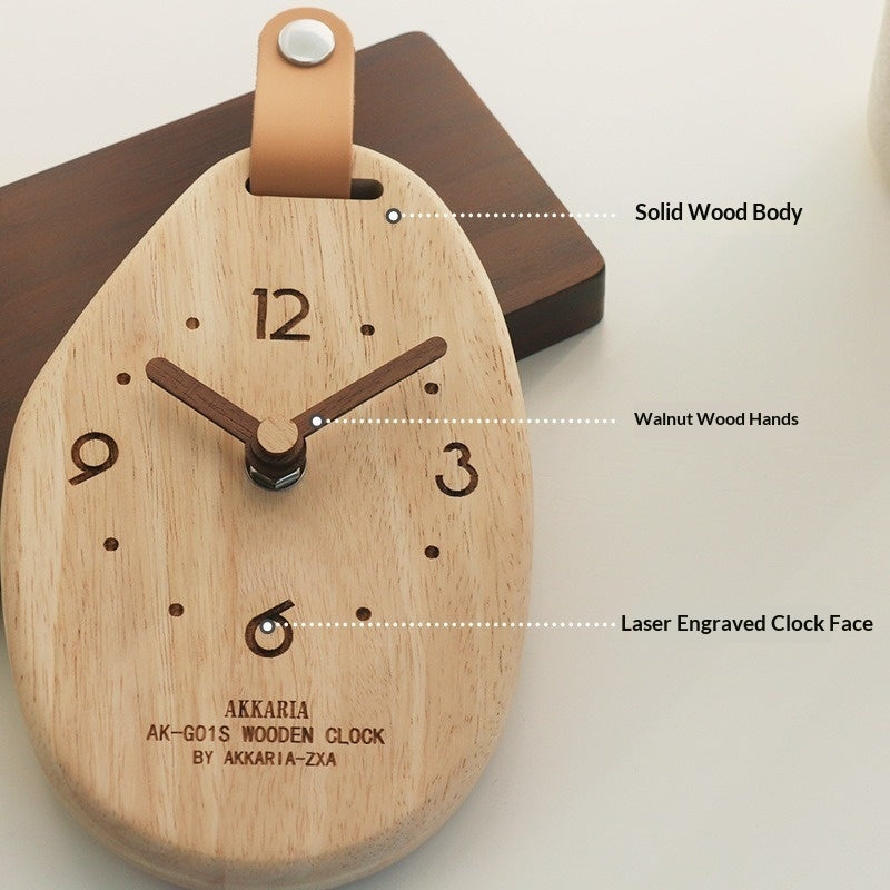 Rustic-style Desktop Table Clock Decoration For The Bedroom