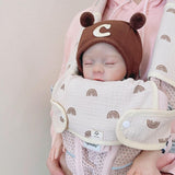 Anti-bite Towel Two Dogs Sucking Belt Baby Waist Stool Chest Pure Cotton Yarn Saliva Towel