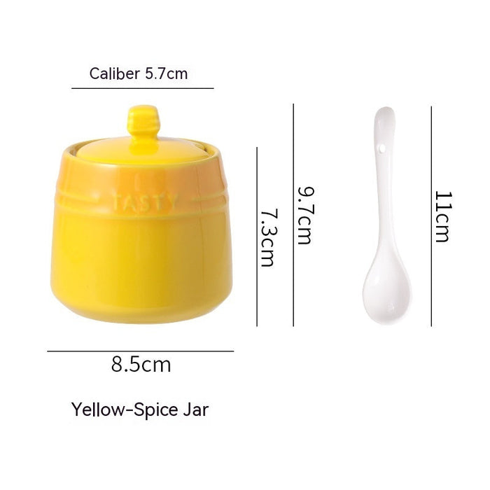 Colorful Ceramic Seasoning Jar Creative Gradient Kitchen Home