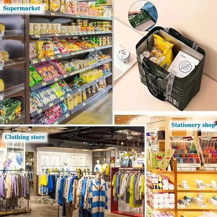 Large-Capacity Waterproof Supermarket Shopping Bag Portable PP Woven Shopping Bag for Retail Stores Boutique and Supermarkets
