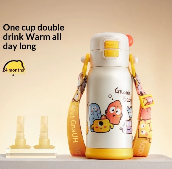 Childrens Insulatel Baby Direct-drinking Straw Cup Water Bottle