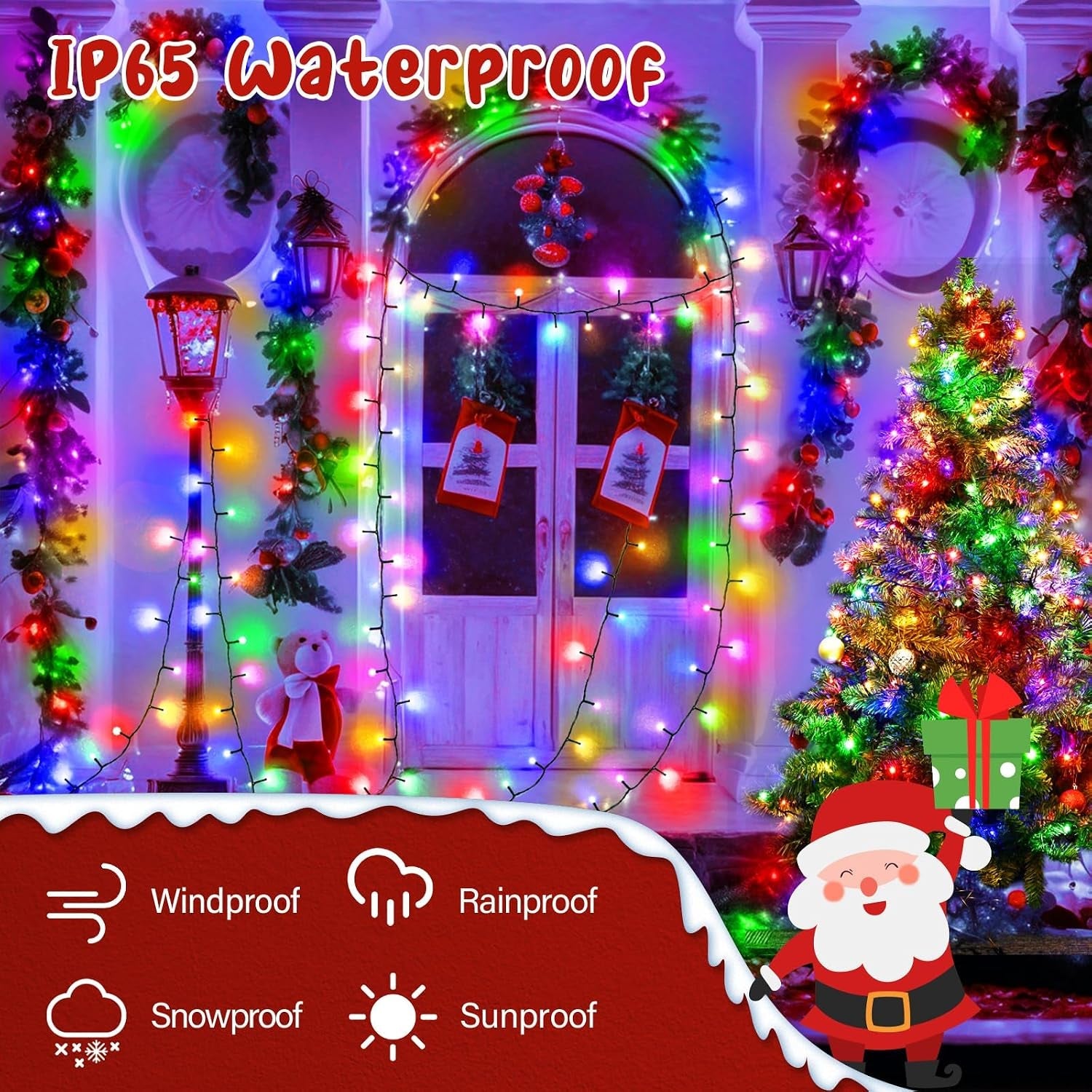 Fairy Lights 6M 60LED Fairy String Lights USB or Battery Operated with Timer, 8 Modes, Waterproof Green Wire Multicolour Christmas Lights for Indoor Outdoor Bedroom Wedding Birthday Wreath Xmas