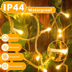 Fairy Lights Mains Powered 20M 200 LED Outdoor String Plug Remote