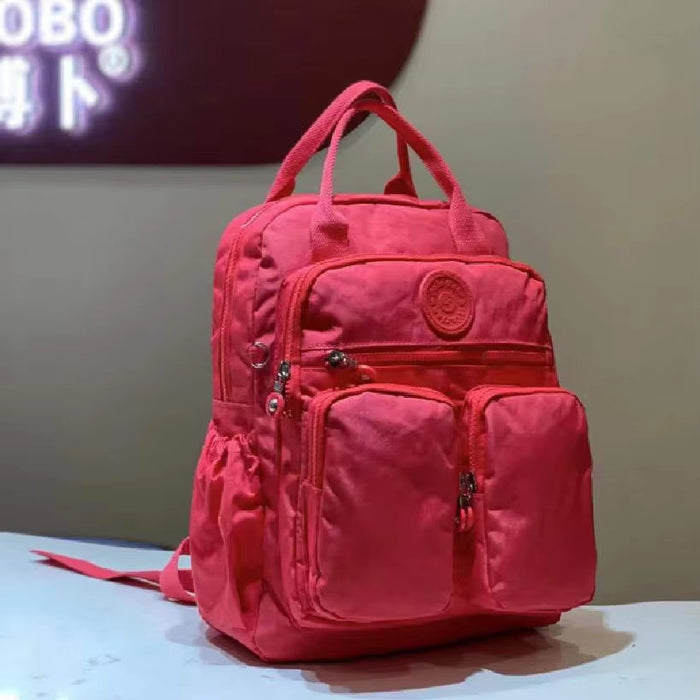 Fashion Woman Backpack Waterproof Nylon Soft Handle Solid Multi-Pocket Travel Zipper Feminina School Bags Laptop Backpack